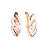 Earrings in Rose Gold, two tone plating colors