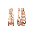 Rose Gold chain link design earrings