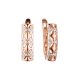 Rose Gold two tone earrings