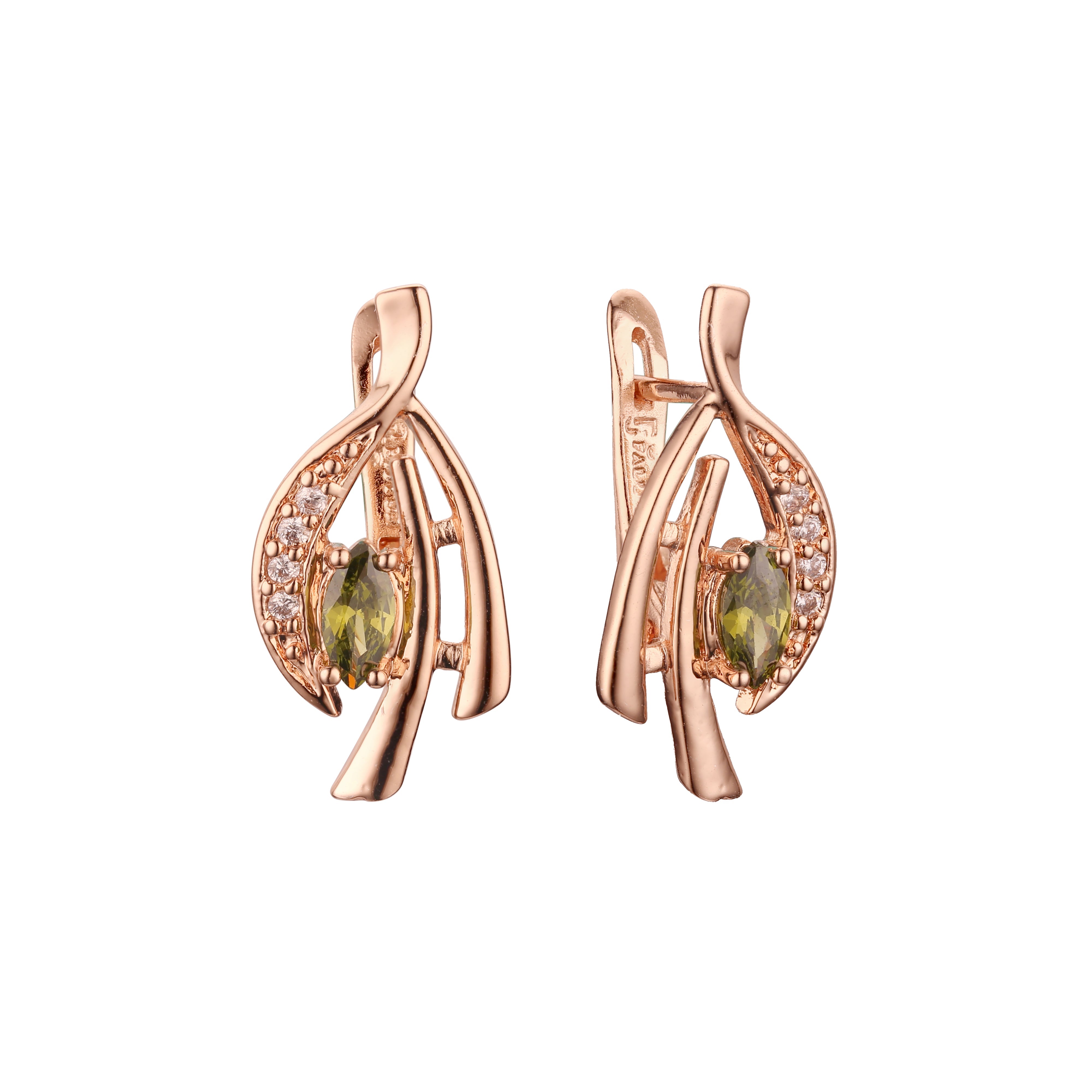 Pendientes de oro rosa