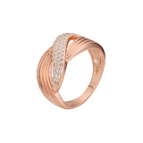 Anillos anchos de racimo en Oro rosa, baño de Oro 14K en dos colores