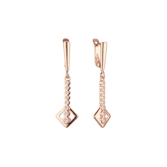 Pendientes de oro rosa