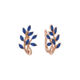 Rising cluster flower CZs Rose Gold earrings