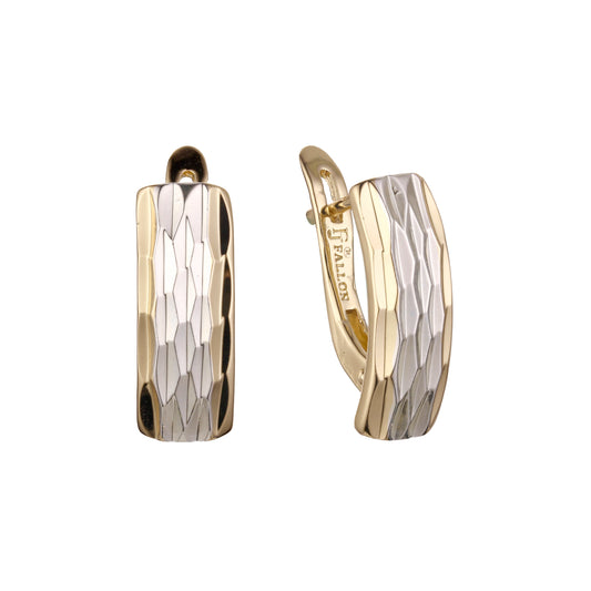 Earrings in 14K Gold, Rose Gold, two tone plating colors