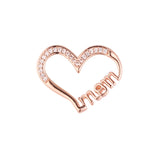 Rose Gold heart pendant of mom