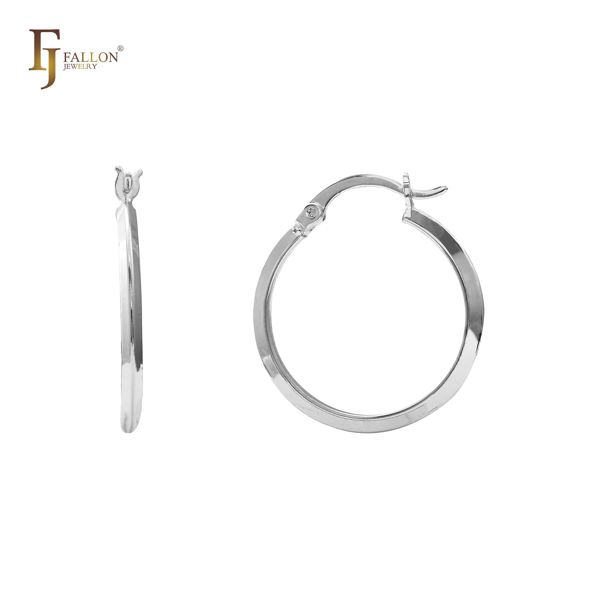 Thin Glossy Hoop earrings