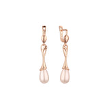 Pearl drop earrings in 14K Gold, Rose Gold plating colors