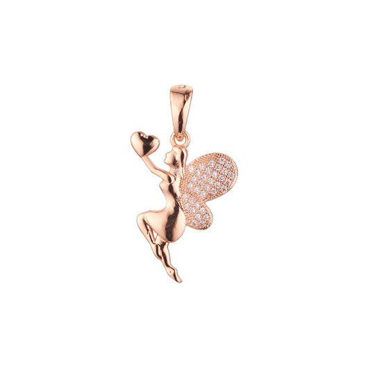 Rose Gold fairy pendant