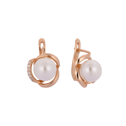 Pearl Rose Gold earrings