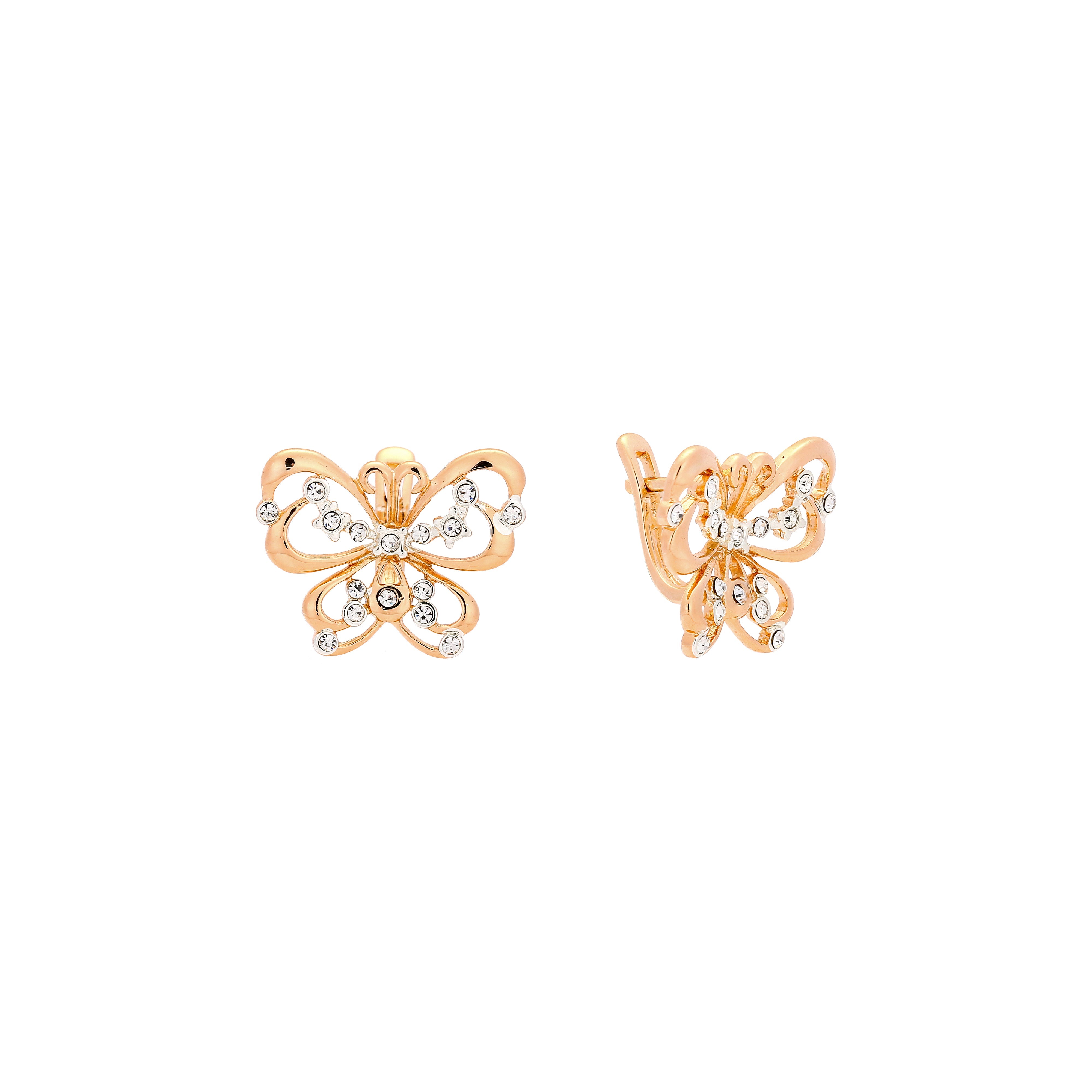 Rose Gold two tone earrings