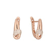 Rose Gold two tone earrings