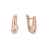 Rose Gold two tone earrings