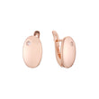 Solitaire earrings in 14K Gold, Rose Gold plating colors