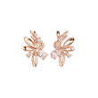 Fairy dancing cluster colorful czs Rose Gold earrings