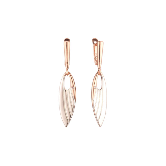 Rose Gold two tone earrings