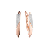 Cluster earrings in 14K Gold, Rose Gold, two tone plating colors