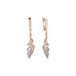 Earrings in Rose Gold, two tone plating colors