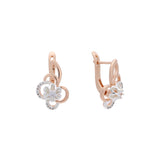 Rose Gold two tone earrings