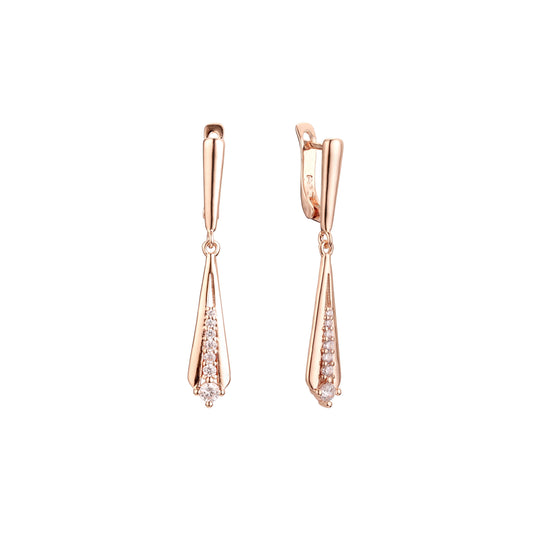 Pendientes de oro rosa