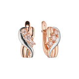 Earrings in Rose Gold, two tone plating colors