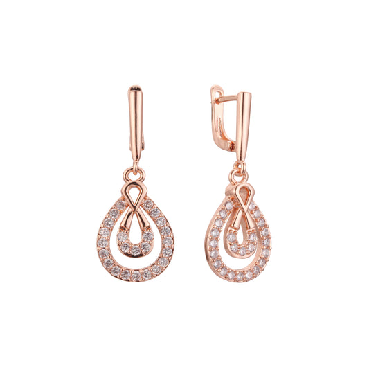 Pendientes de oro rosa