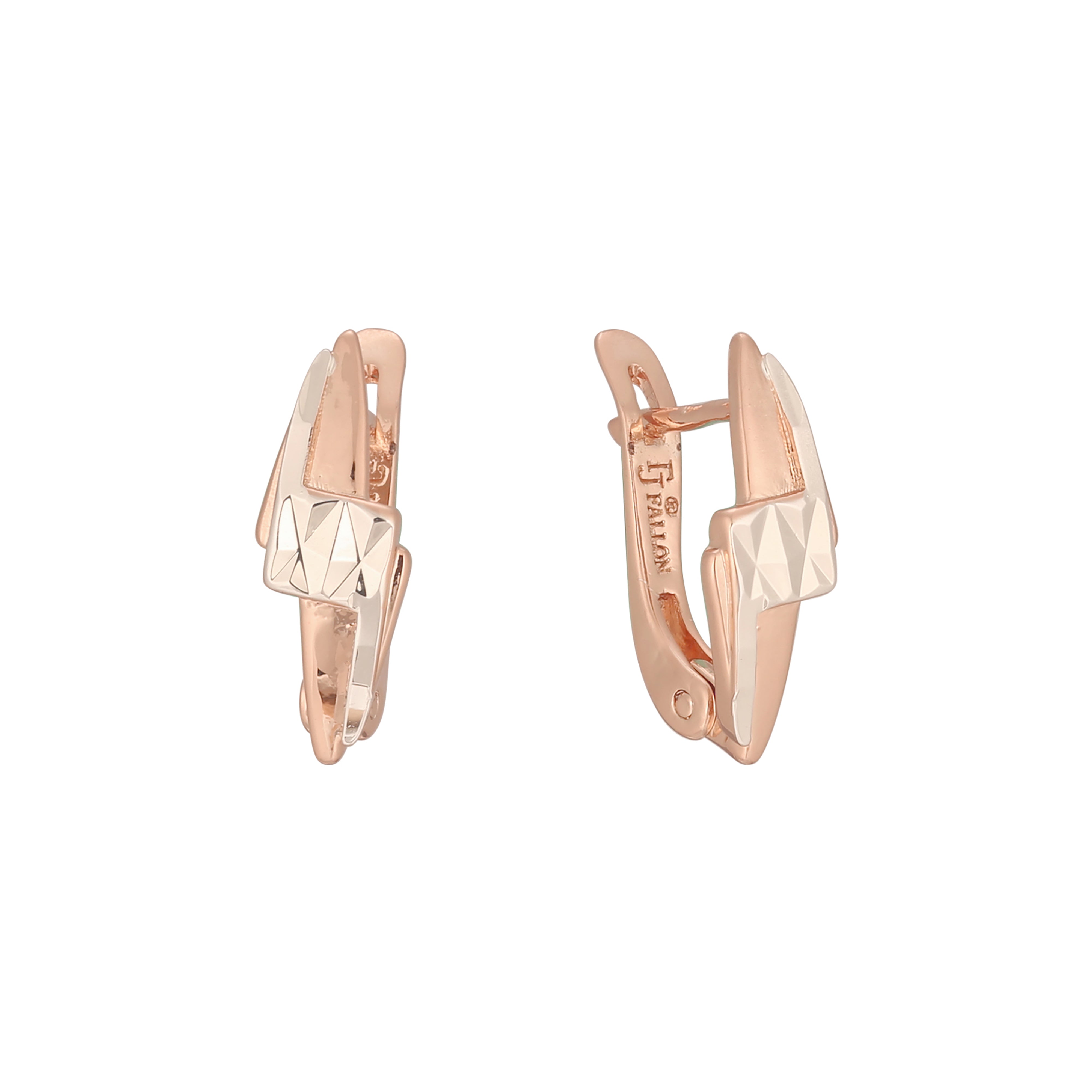 Rose Gold two tone earrings