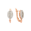 Rose Gold two tone earrings