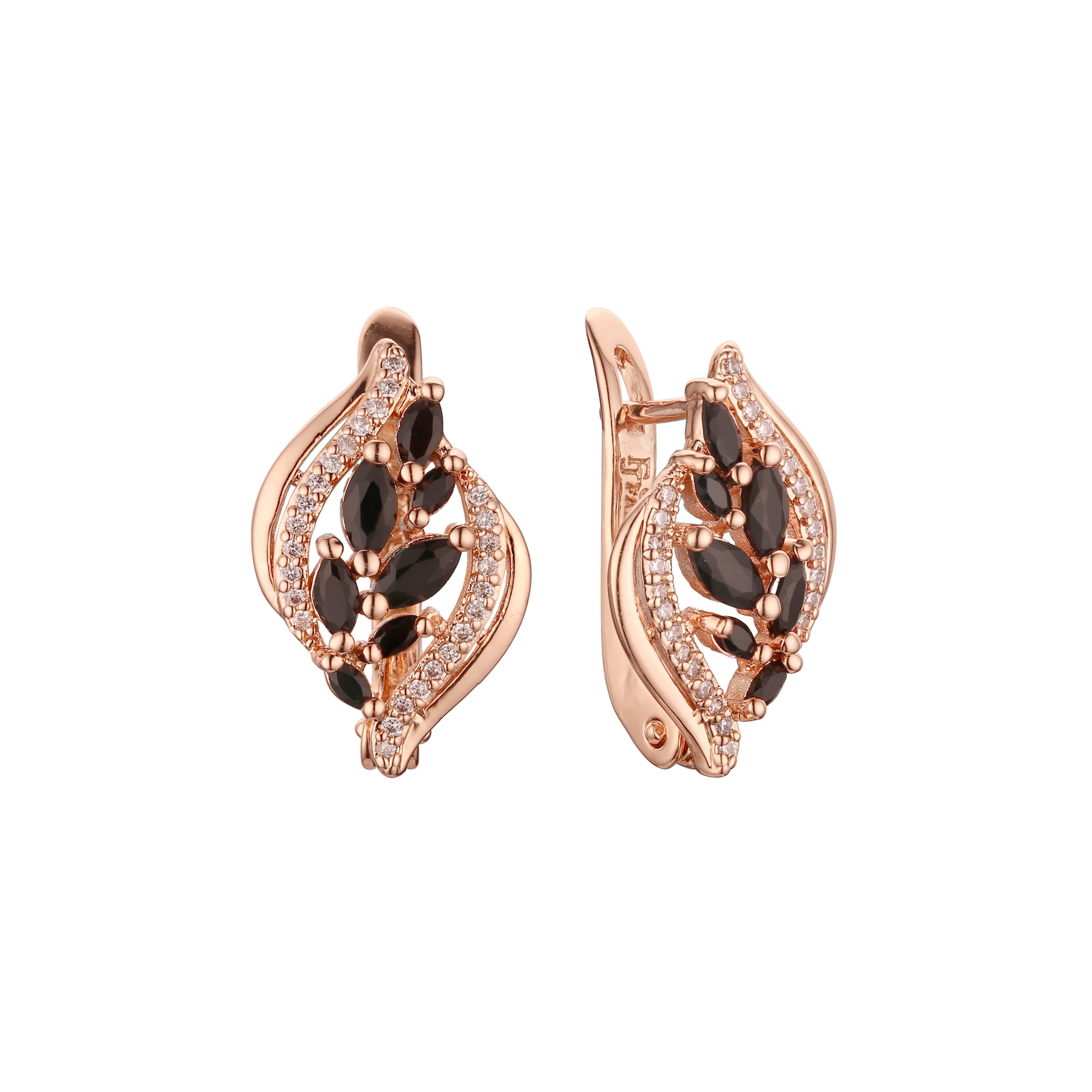 Pendientes de oro rosa