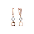 Earrings in Rose Gold, two tone plating colors