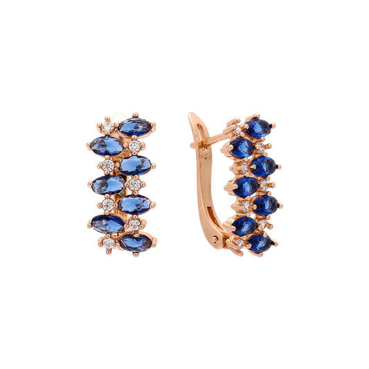 Rose Gold cluster earrings