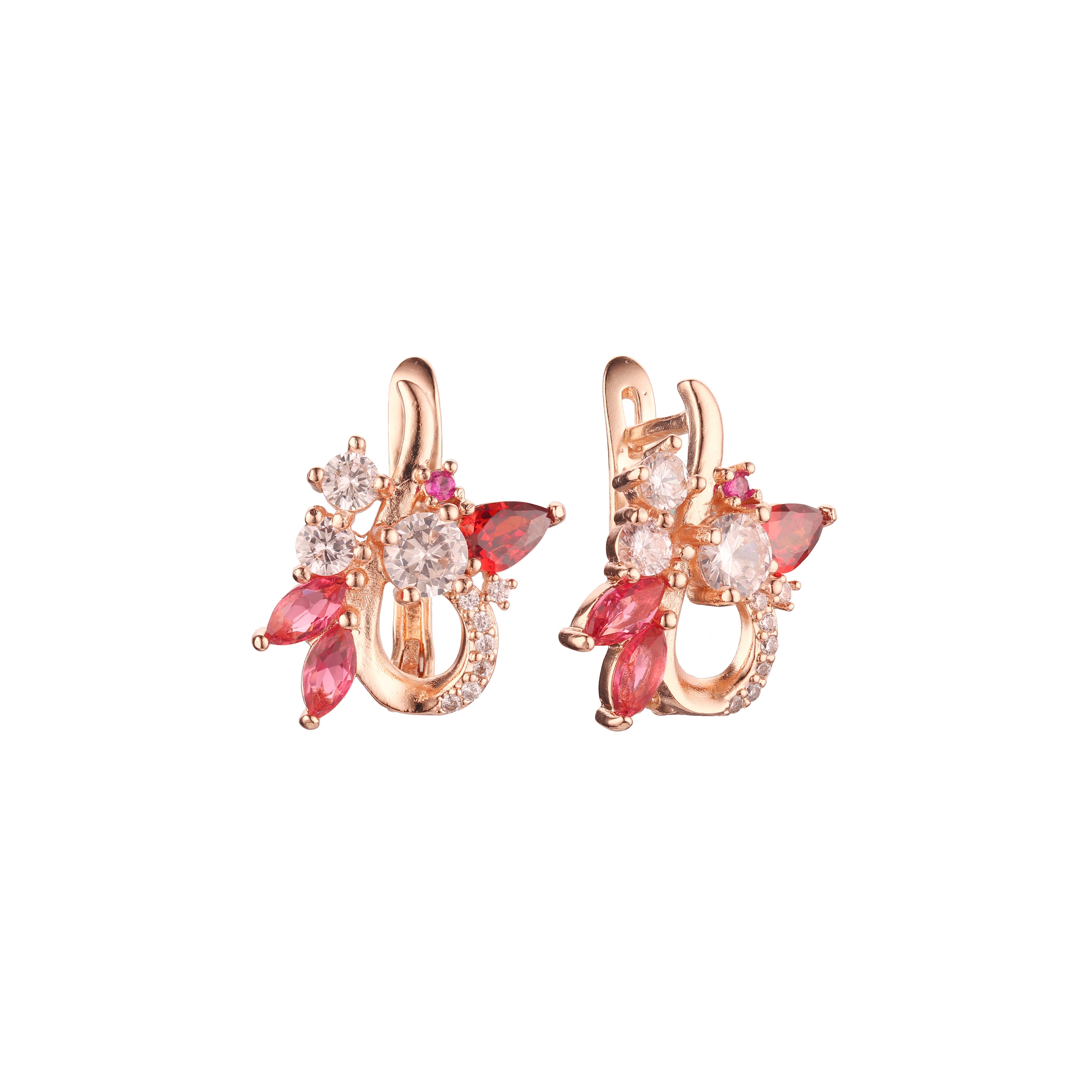 Pendientes de oro rosa