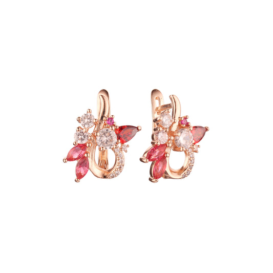 Pendientes de oro rosa