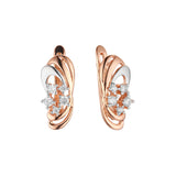 Earrings in Rose Gold, two tone plating colors