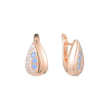 Cluster earrings in 14K Gold, Rose Gold, two tone plating colors