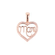 Rose Gold heart pendant of mom