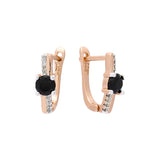 Rose Gold two tone earrings