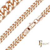 .Classic Miami Style Rose Gold, cadenas cubanas de dos tonos RF