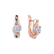 Cluster earrings in 14K Gold, Rose Gold, two tone plating colors