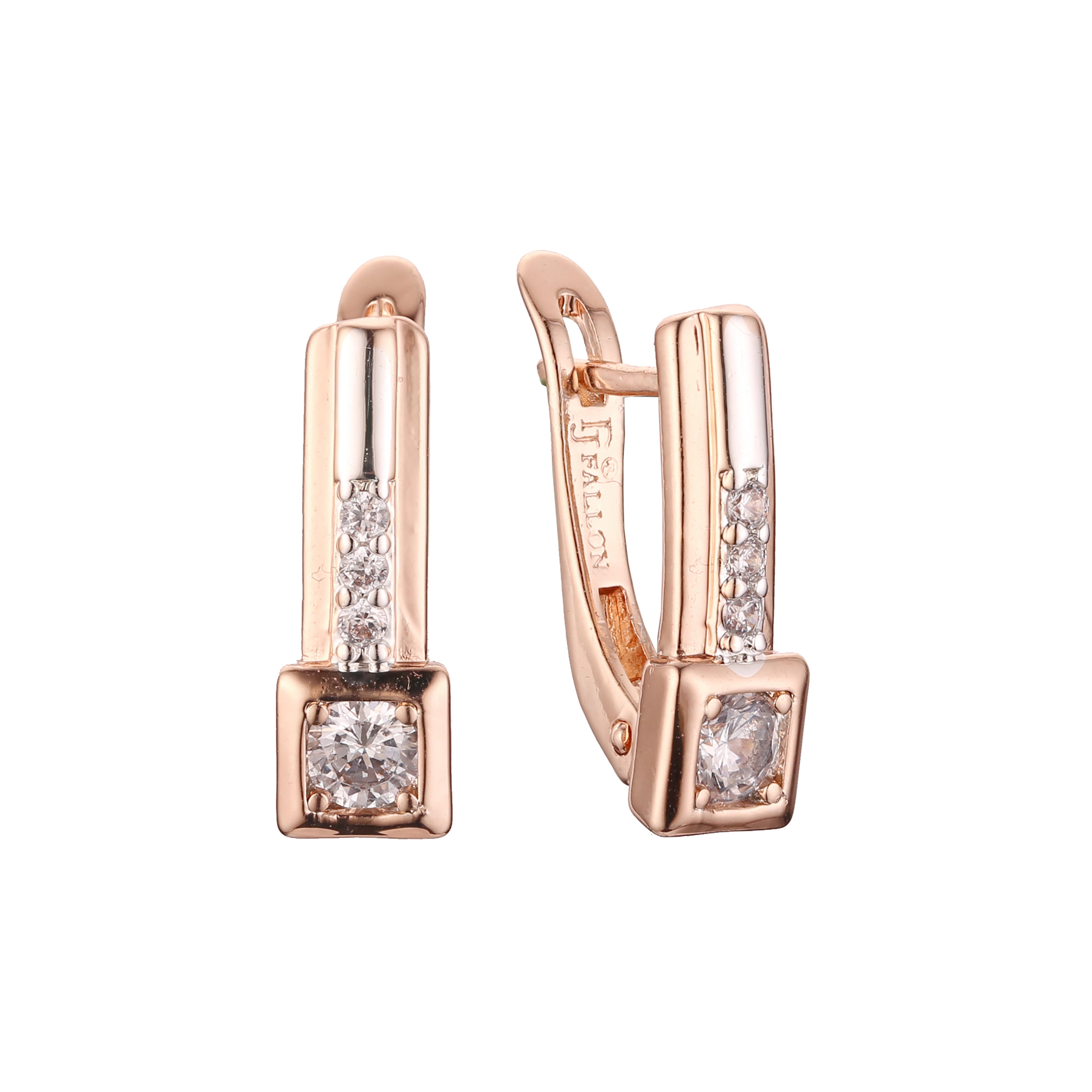 Earrings in 14K Gold, Rose Gold two tone plating colors