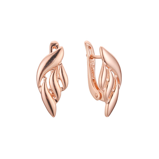 Pendientes en Oro de 14K, baño de Oro Rosa colores