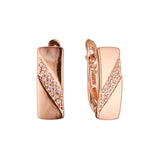 Earrings in Rose Gold, two tone plating colors