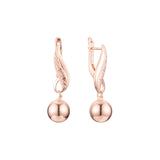 Aretes Beads en Oro de 14K, baño de Oro Rosa colores