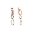 Rose Gold two tone chain link earrings