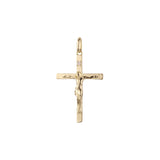 Catholic Latin cross pendant in Rose Gold two tone, 14K Gold plating colors