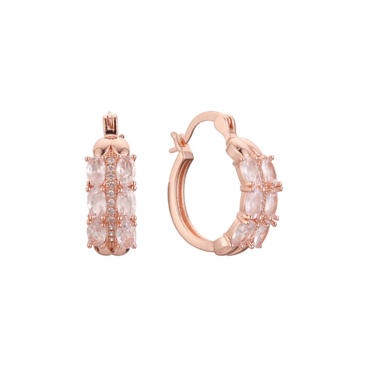 Hoop earrings in 14K Gold, Rose Gold plating colors