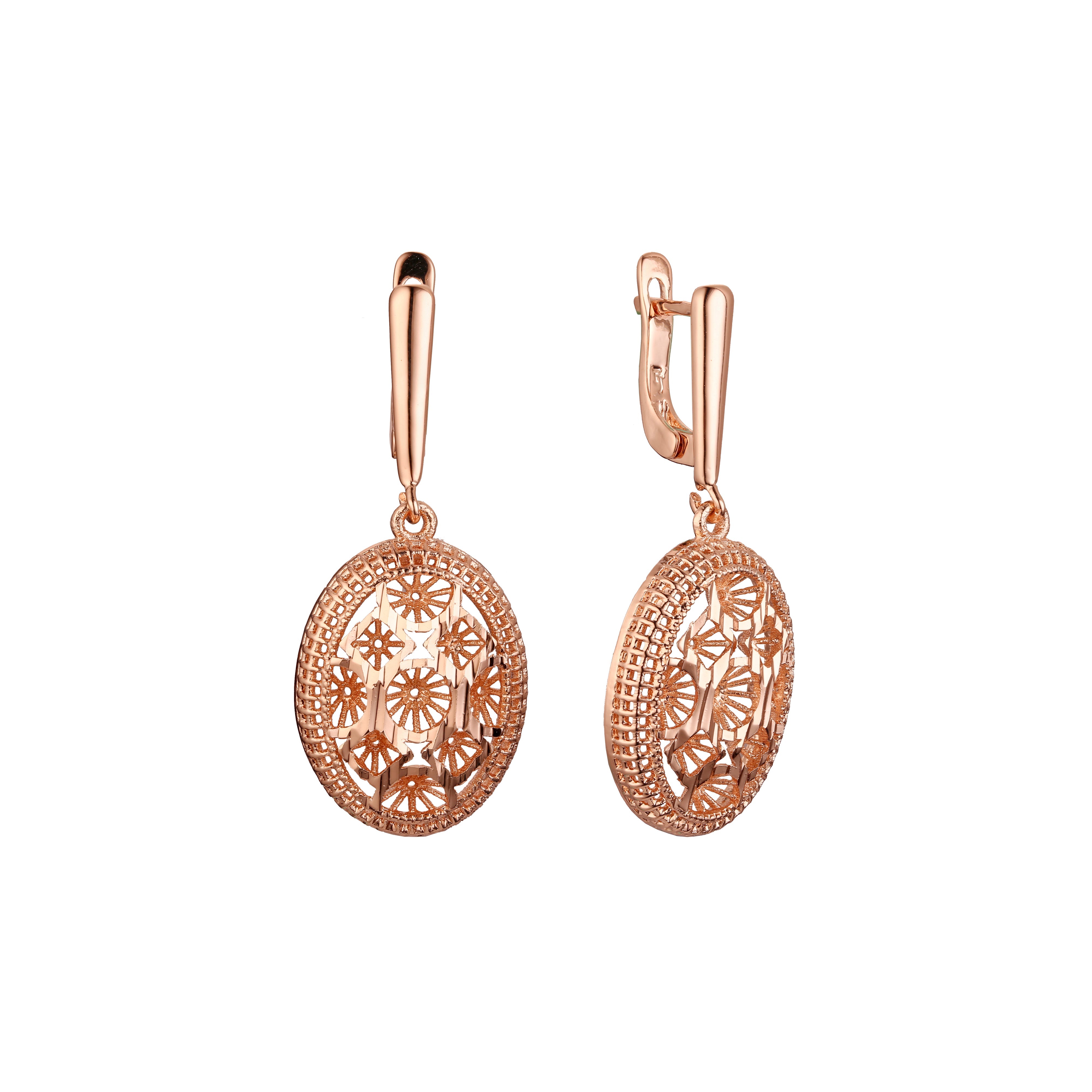 Pendientes de oro rosa