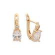 Rose Gold big stone solitaire earrings