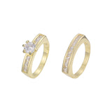 Cluster stackacble 14K Gold rings