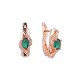 Cluster earrings in 14K Gold, Rose Gold, two tone plating colors