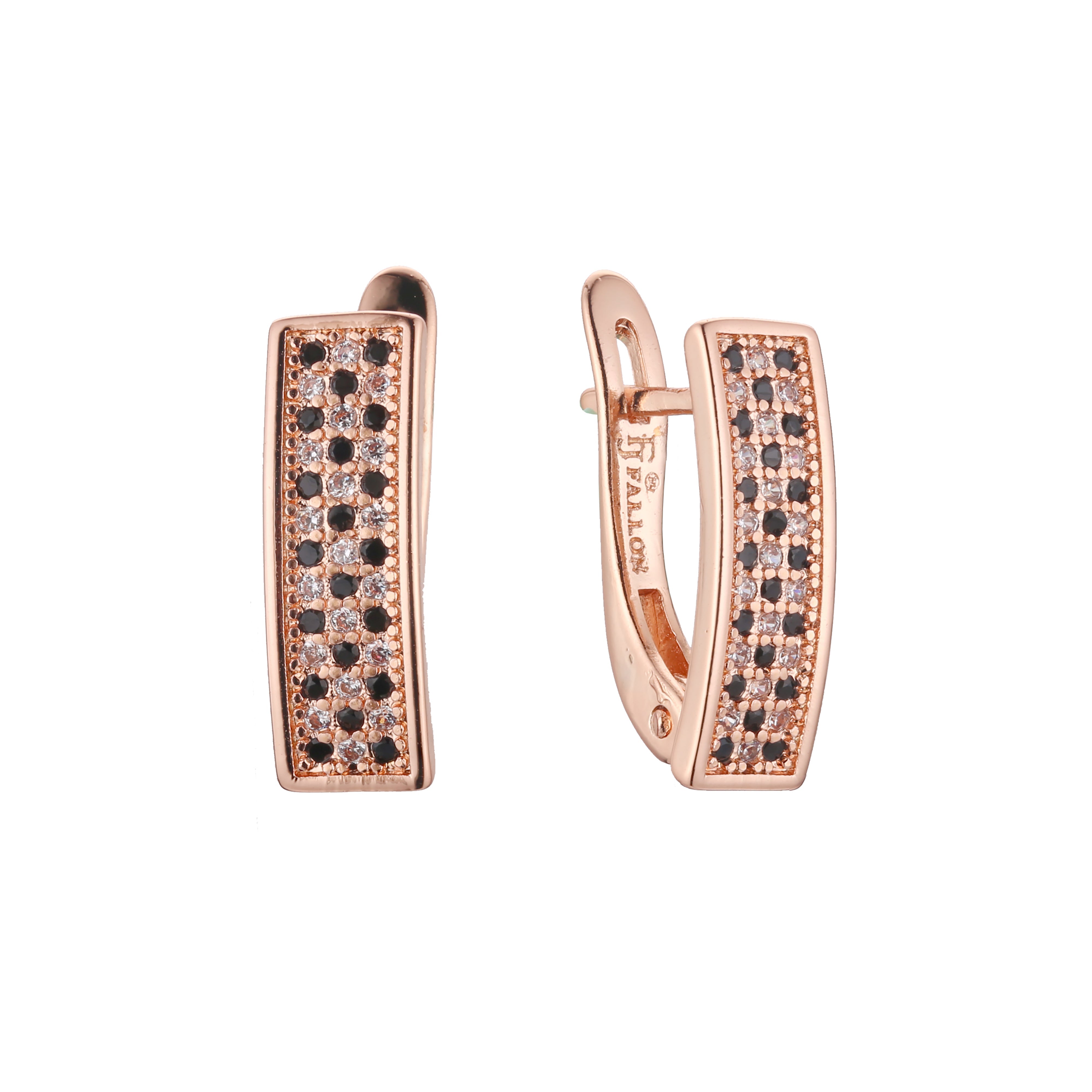 Cluster earrings in 14K Gold, Rose Gold plating colors